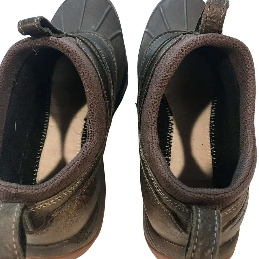 LL Bean Men Waterproof Low Ankle Boots Brown Pull On Outdoor‎ Size 7.5